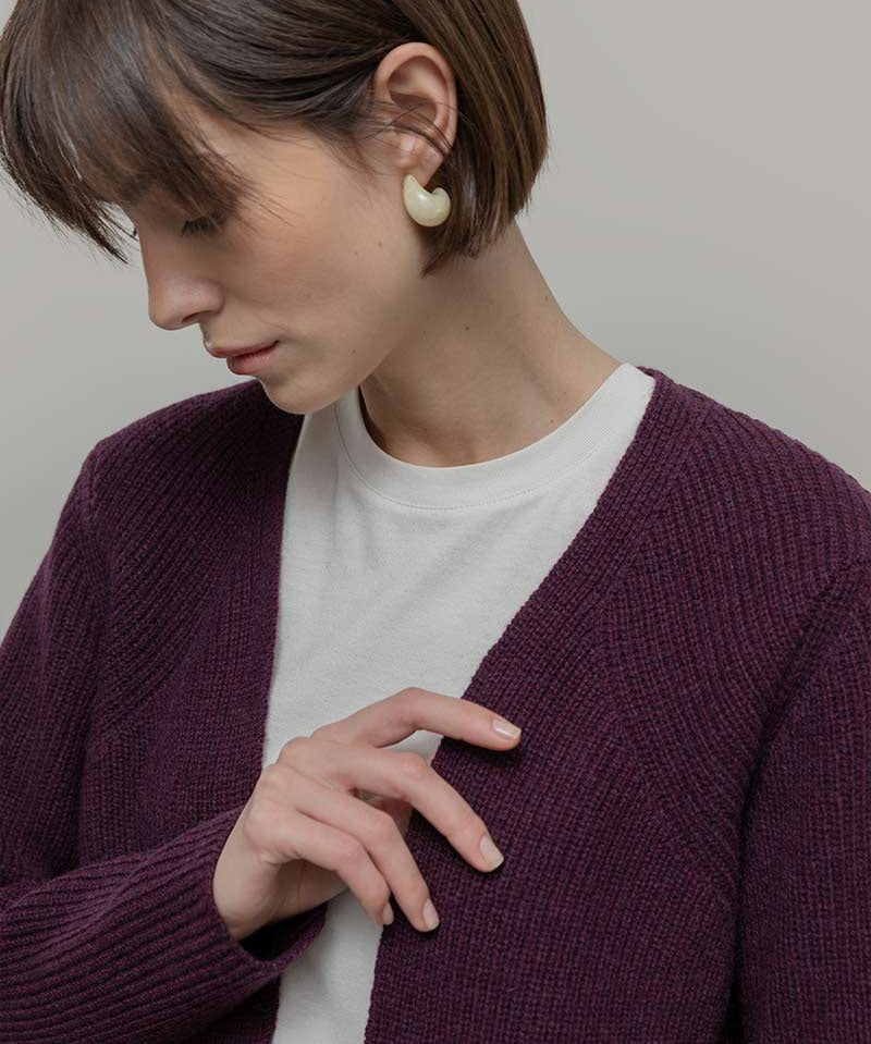 Cardigan Lungo Donna Lana Rigenerata Gioia - Rifò Lab Moda circolare made in Italy