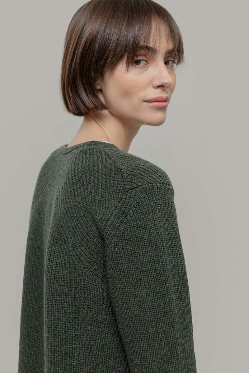 Cardigan Lungo Donna Lana Rigenerata Gioia - Rifò Lab Moda circolare made in Italy