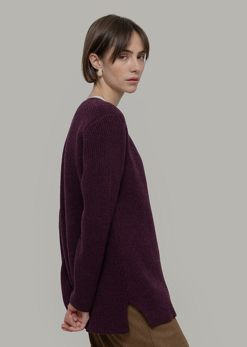 Cardigan Lungo Donna Lana Rigenerata Gioia - Rifò Lab Moda circolare made in Italy