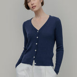 Cardigan Donna Seta Rigenerata Realma