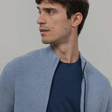 Cardigan Cotone Uomo - cardigan con zip uomo cotone rigenerato - Moda Circolare made in Italy Rifò