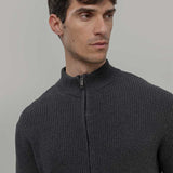 Cardigan Cotone Uomo - cardigan con zip uomo cotone rigenerato - Moda Circolare made in Italy Rifò