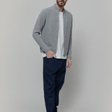 Cardigan con Zip Uomo Lana Rigenerata Vito - Rifò Lab Moda circolare made in Italy