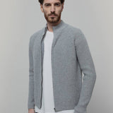 Cardigan con Zip Uomo Lana Rigenerata Vito - Rifò Lab Moda circolare made in Italy