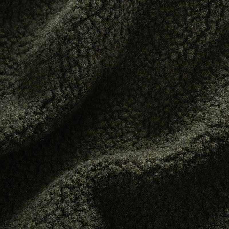 Giacca Pile Uomo Lana Rigenerata Uomo Verde - Rifò Lab Moda circolare made in Italy 