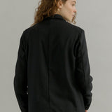 Blazer Donna Nero Giacca Lana Monopetto Brenda - Rifò Lab Moda circolare made in Italy