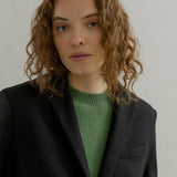 Blazer Donna Nero Giacca Lana Monopetto Brenda - Rifò Lab Moda circolare made in Italy
