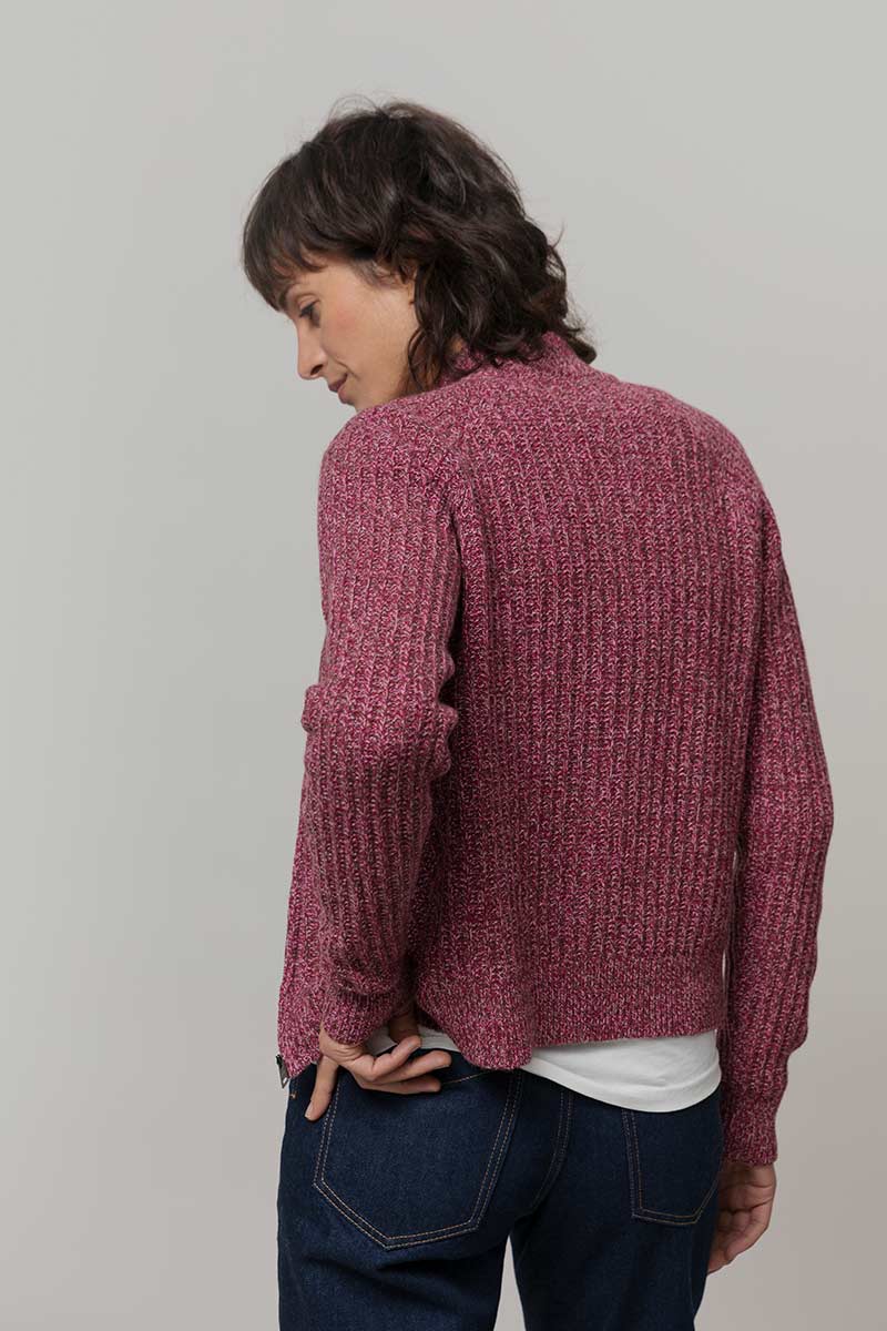 Cardigan Zip Donna Lana Rigenerata Ornella - Rifò Lab Moda circolare made in Italy