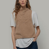 Gilet Donna Lana Rigenerata Pettorina Aperta Rebecca - Rifò Lab Moda circolare made in Italy