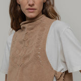Gilet Donna Lana Rigenerata Pettorina Aperta Rebecca - Rifò Lab Moda circolare made in Italy
