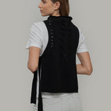 Gilet Donna Lana Rigenerata Pettorina Aperta Rebecca - Rifò Lab Moda circolare made in Italy
