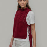 Gilet Donna Lana Rigenerata Pettorina Aperta Rebecca - Rifò Lab Moda circolare made in Italy