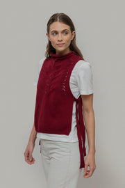 Gilet Donna Lana Rigenerata Pettorina Aperta Rebecca - Rifò Lab Moda circolare made in Italy