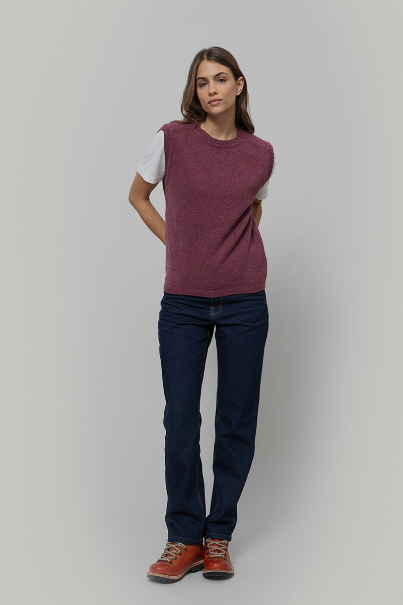 Gilet Donna in Maglia Cashmere Rigenerato Angela Smanicato Donna - Rifò Lab Moda circolare made in Italy
Rosso Marsala