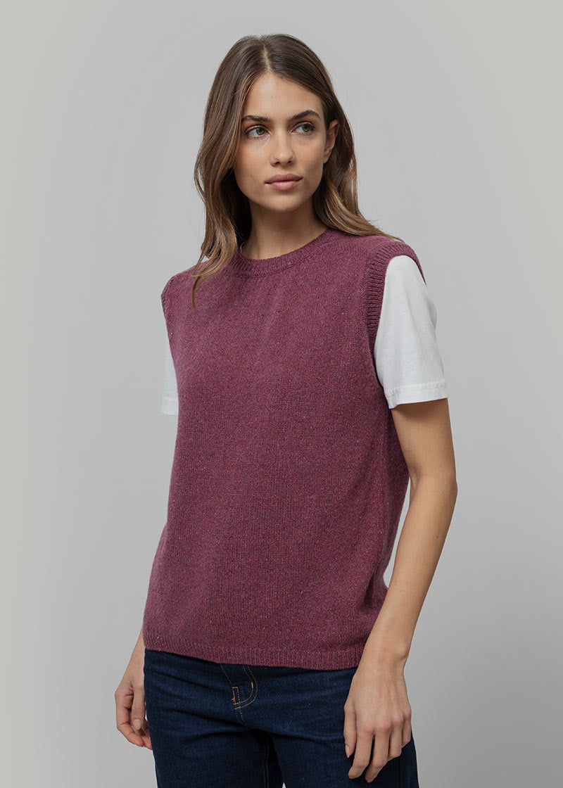 Gilet Donna in Maglia Cashmere Rigenerato Angela Smanicato Donna - Rifò Lab Moda circolare made in Italy
Rosso Marsala