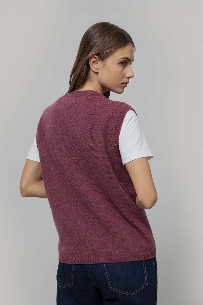Gilet Donna in Maglia Cashmere Rigenerato Angela Smanicato Donna - Rifò Lab Moda circolare made in Italy
Rosso Marsala