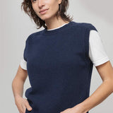 Gilet Donna in Maglia Cashmere Rigenerato Angela Smanicato Donna - Rifò Lab Moda circolare made in Italy
Blu Mora
