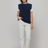 Gilet Donna in Maglia Cashmere Rigenerato Angela Smanicato Donna - Rifò Lab Moda circolare made in Italy
Blu Mora