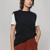 Gilet Donna in Maglia Cashmere Rigenerato Angela Smanicato Donna - Rifò Lab Moda circolare made in Italy
Nero Ardesia
