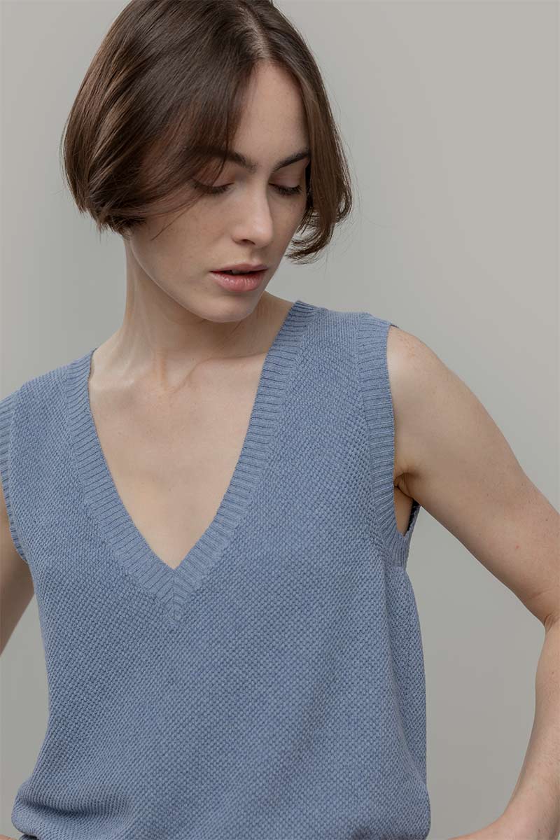 Gilet Cotone Donna Elodie - Rifò Lab Moda circolare made in Italy