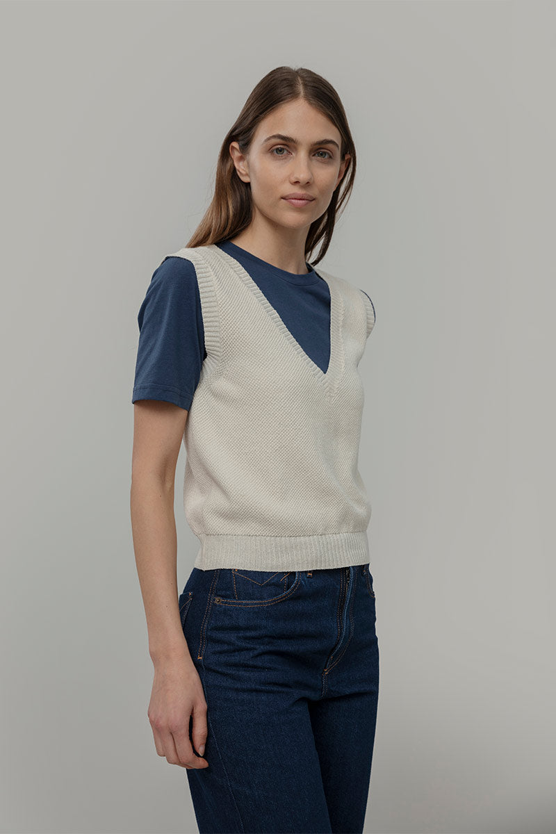 Gilet Cotone Donna Elodie - Rifò Lab Moda circolare made in Italy