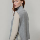 Gilet Collo Alto Lana Rigenerata Delia