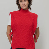 Gilet Collo Alto Lana Rigenerata Delia