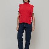 Gilet Collo Alto Lana Rigenerata Delia