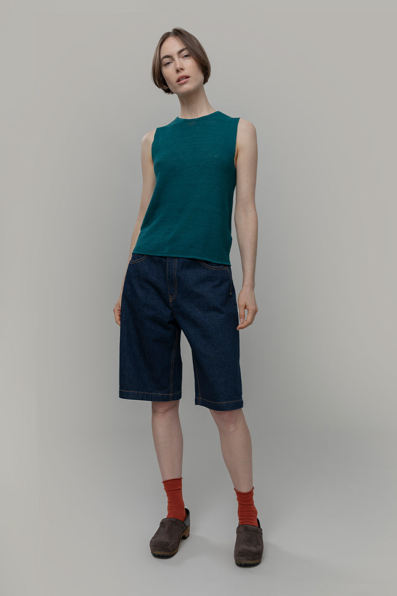 Canotta in Maglia Donna Lino Riciclato Alma - Rifò Lab Moda circolare made in Italy