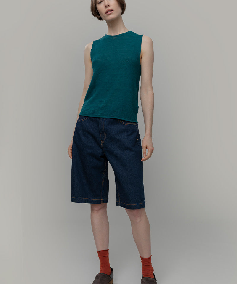 Canotta in Maglia Donna Lino Riciclato Alma - Rifò Lab Moda circolare made in Italy