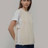 Smanicato Donna Gilet Crochet Cotone Amanda  - Rifò Lab Moda circolare made in Italy