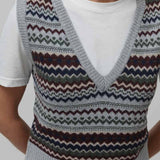 Damenstrickweste aus recycelter Wolle Simonetta 