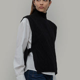 Pettorina Lana Rigenerata Gilet Aperto Donna Delia - Rifò Lab Moda circolare made in Italy