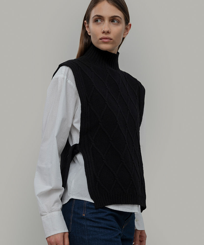 Pettorina Lana Rigenerata Gilet Aperto Donna Delia - Rifò Lab Moda circolare made in Italy