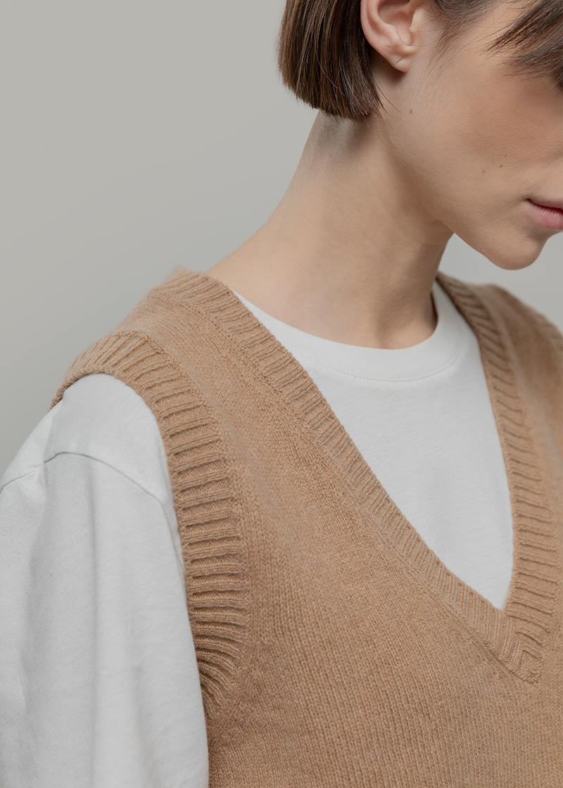Gilet Donna Scollo V Lana Melania - Rifò Lab Moda circolare made in Italy