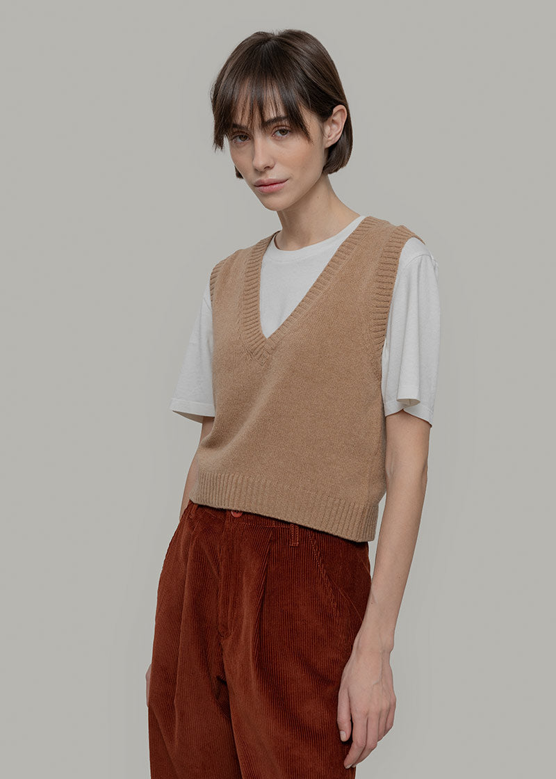 Gilet Donna Scollo V Lana Melania - Rifò Lab Moda circolare made in Italy