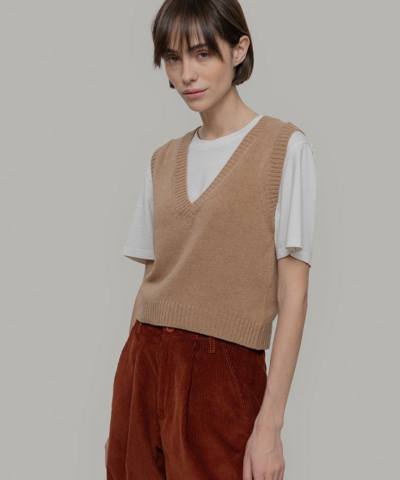 Gilet Donna Scollo V Lana Melania - Rifò Lab Moda circolare made in Italy