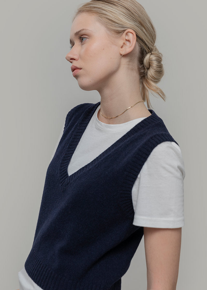 Gilet Donna Scollo V Lana Melania - Rifò Lab Moda circolare made in Italy