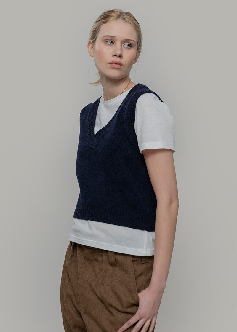 Gilet Donna Scollo V Lana Melania - Rifò Lab Moda circolare made in Italy