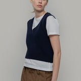 Gilet Donna Scollo V Lana Melania - Rifò Lab Moda circolare made in Italy