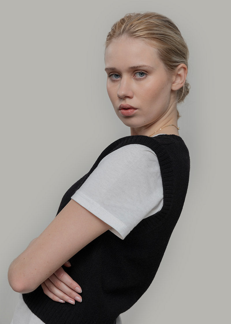 Gilet Donna Scollo V Lana Melania - Rifò Lab Moda circolare made in Italy