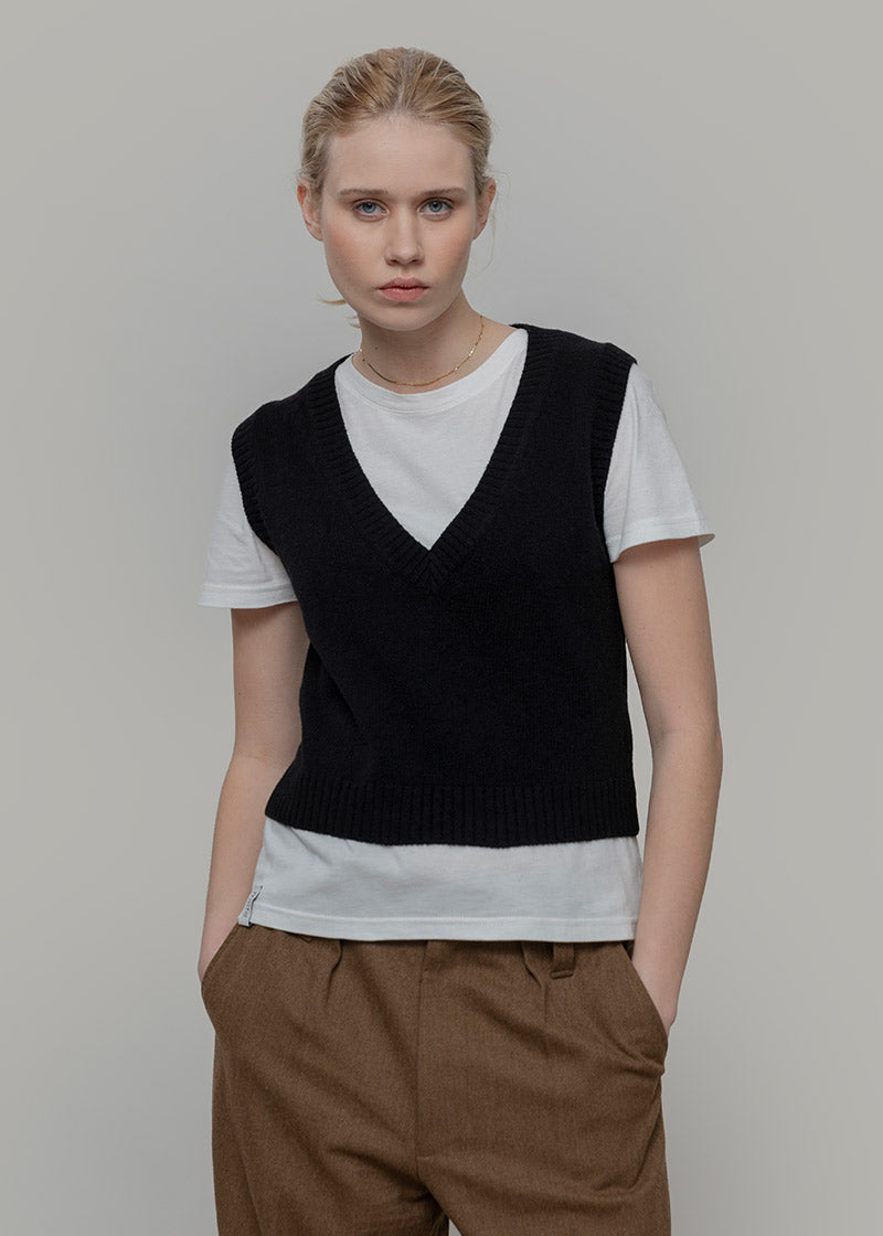Gilet Donna Scollo V Lana Melania - Rifò Lab Moda circolare made in Italy