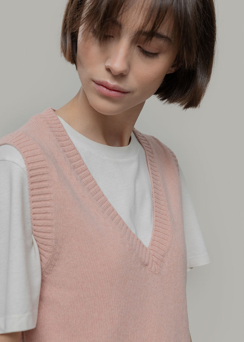 Gilet Donna Scollo V Lana Melania - Rifò Lab Moda circolare made in Italy