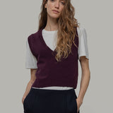 Gilet Donna Scollo V Lana Melania - Rifò Lab Moda circolare made in Italy