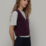 Gilet Donna Scollo V Lana Melania - Rifò Lab Moda circolare made in Italy