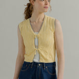 Gilet in Maglia Smanicato Donna Cotone Vania - Rifò