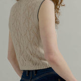Gilet in Maglia Smanicato Donna Cotone Vania - Rifò