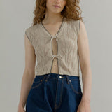 Gilet in Maglia Smanicato Donna Cotone Vania - Rifò