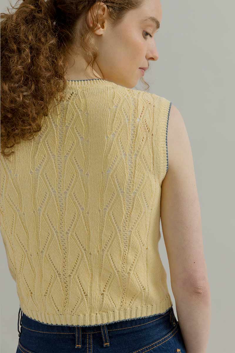 Gilet in Maglia Smanicato Donna Cotone Vania - Rifò