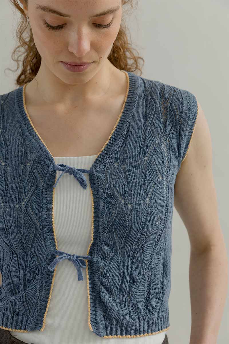 Gilet in Maglia Smanicato Donna Cotone Vania - Rifò